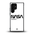 nasa white back phone cover | glass case for samsung galaxy s23 ultra