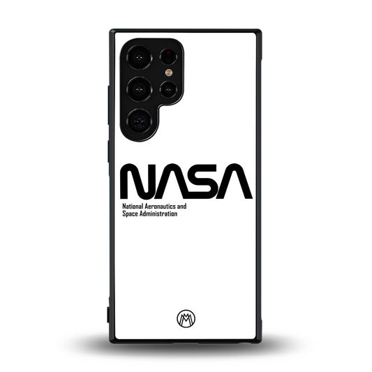 nasa white back phone cover | glass case for samsung galaxy s23 ultra