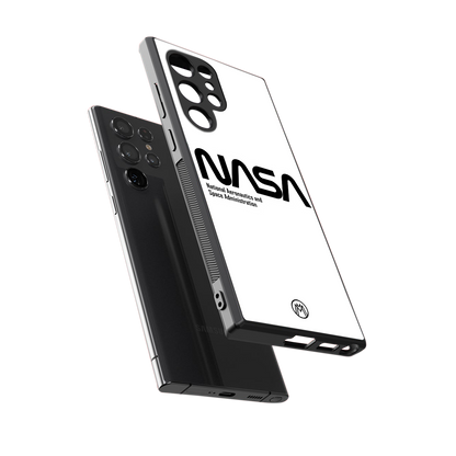 nasa white back phone cover | glass case for samsung galaxy s24 ultra