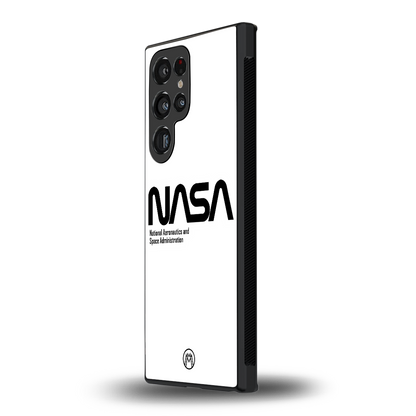 nasa white back phone cover | glass case for samsung galaxy s24 ultra