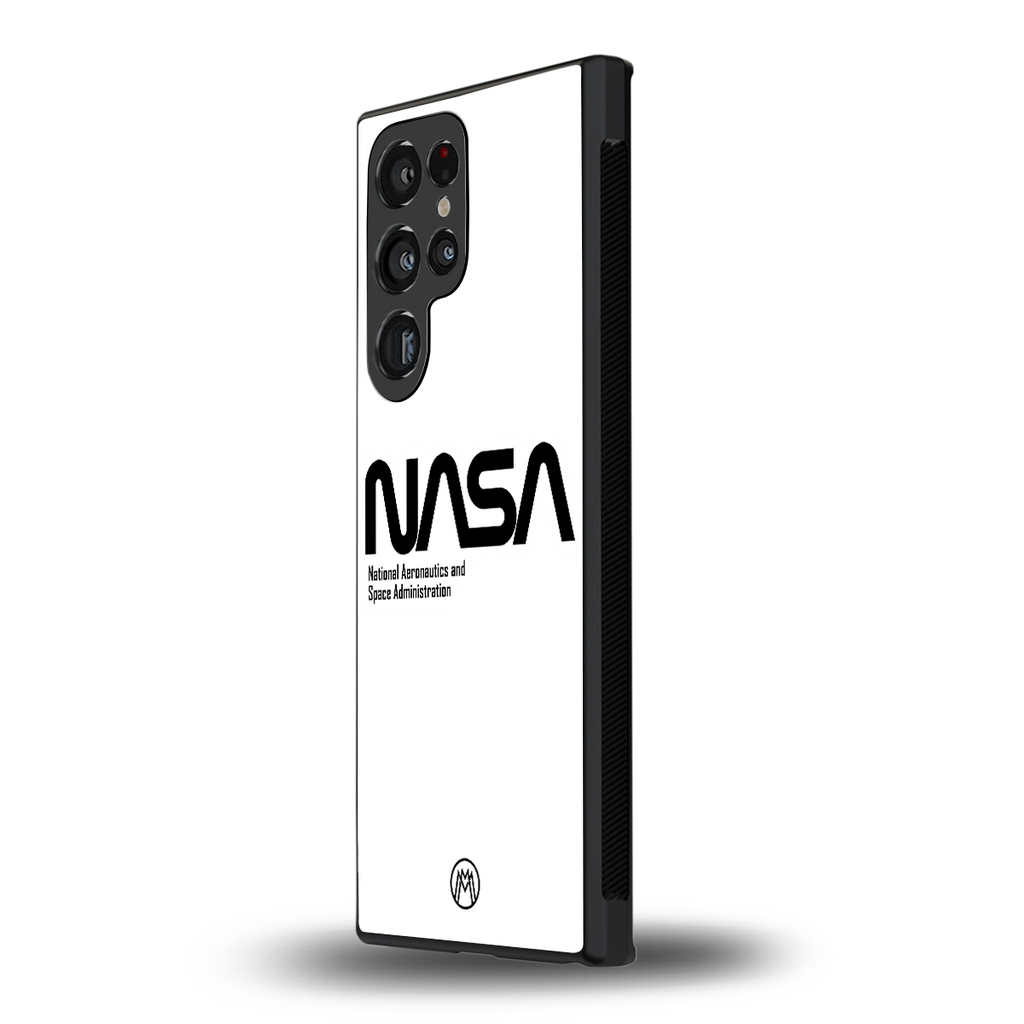 nasa white back phone cover | glass case for samsung galaxy s23 ultra