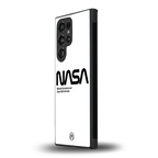 nasa white back phone cover | glass case for samsung galaxy s23 ultra