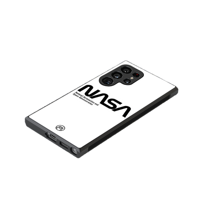 nasa white back phone cover | glass case for samsung galaxy s23 ultra