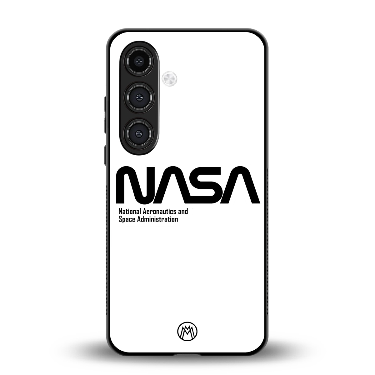 nasa white back phone cover | glass case for samsung galaxy s24 plus