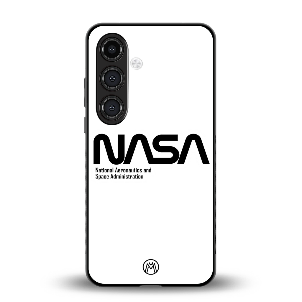 nasa white back phone cover | glass case for samsung galaxy s23 plus