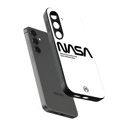 nasa white back phone cover | glass case for samsung galaxy s24 fe
