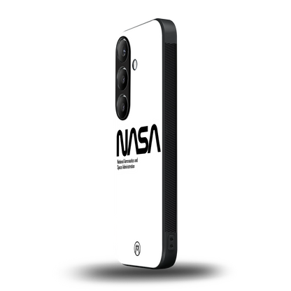 nasa white back phone cover | glass case for samsung galaxy s24 fe
