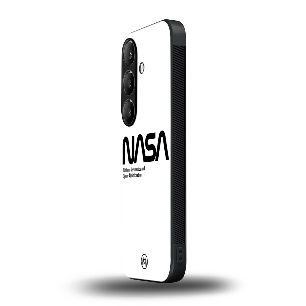 nasa white back phone cover | glass case for samsung galaxy s23 plus