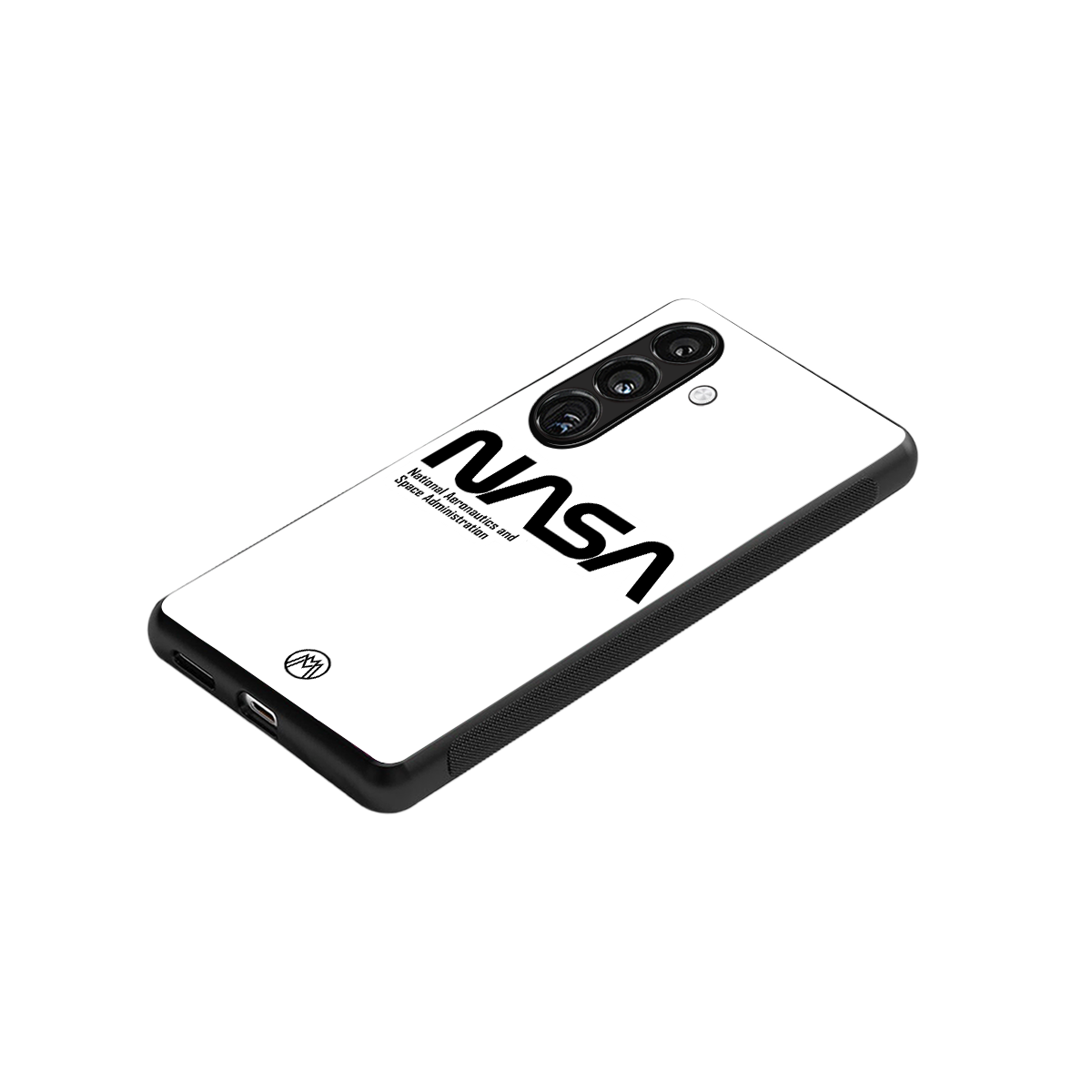 nasa white back phone cover | glass case for samsung galaxy s23 plus