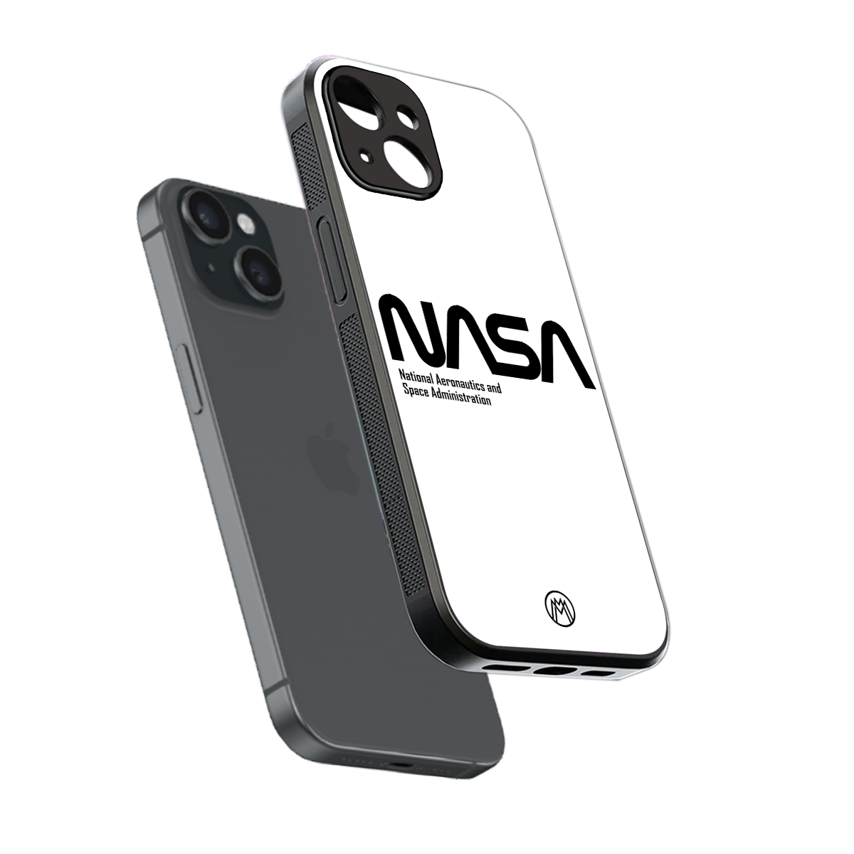 nasa white back phone cover | glass case for iphone 15