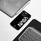 nasa black back phone cover | glass case for samsung galaxy s23 plus