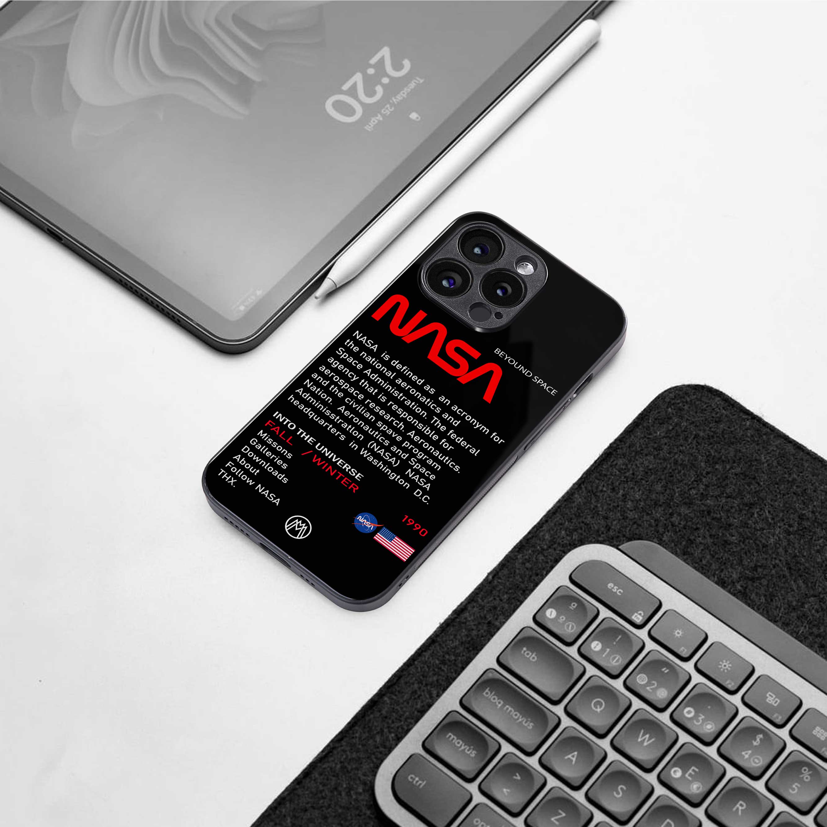 nasa project back phone cover | glass case for samsung galaxy s24 fe