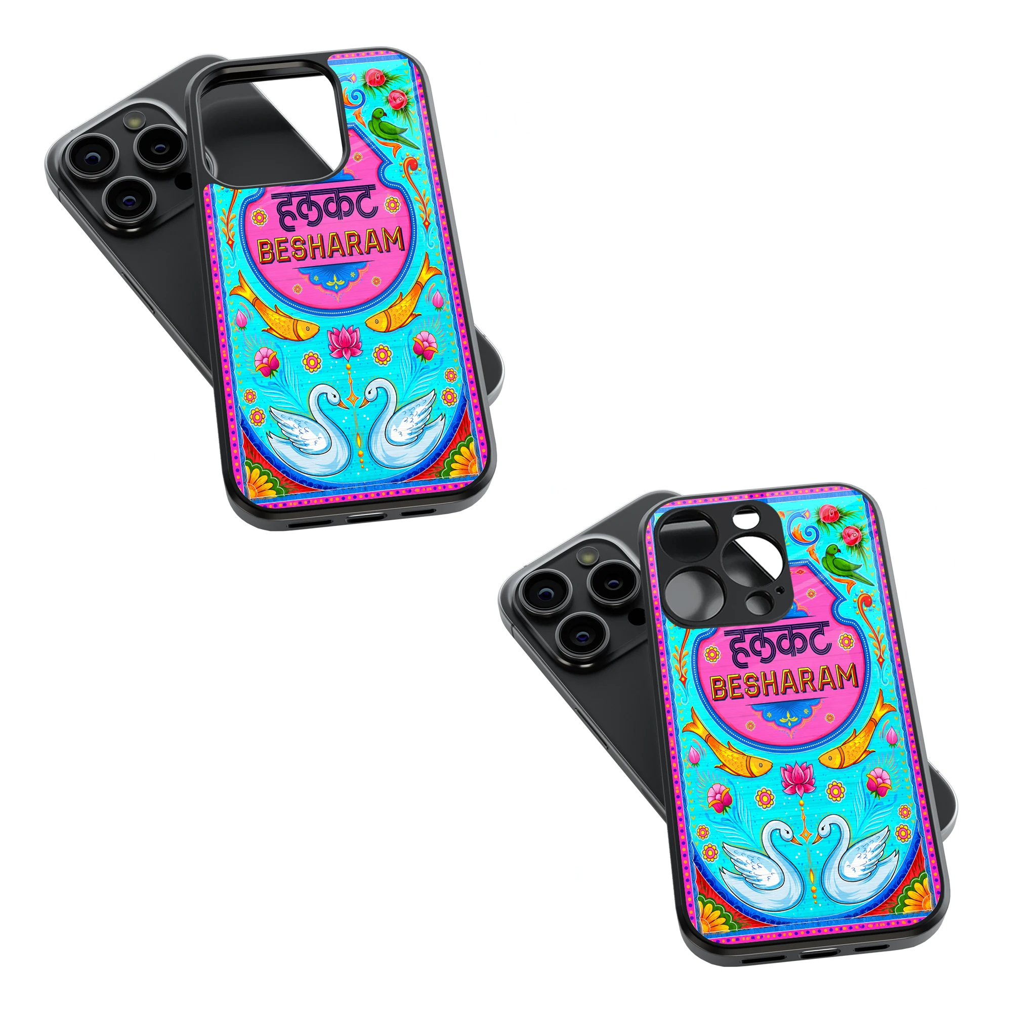 Trendy Glass Back Mobile Case for iPhone, Samsung, Redmi, OnePlus, Google Pixel, Motorola