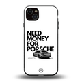 need money for porsche back phone cover | glass case for iphone 15 plus