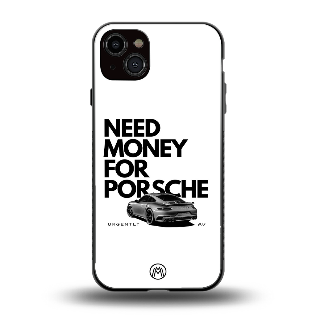 need money for porsche back phone cover | glass case for iphone 14 plus