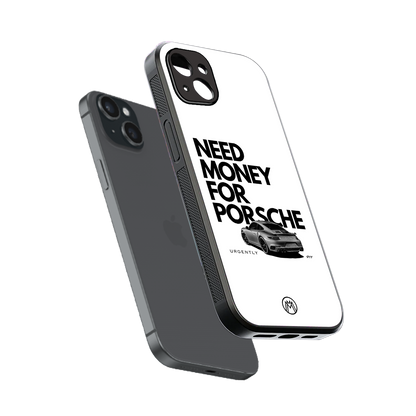 need money for porsche back phone cover | glass case for iphone 15 plus