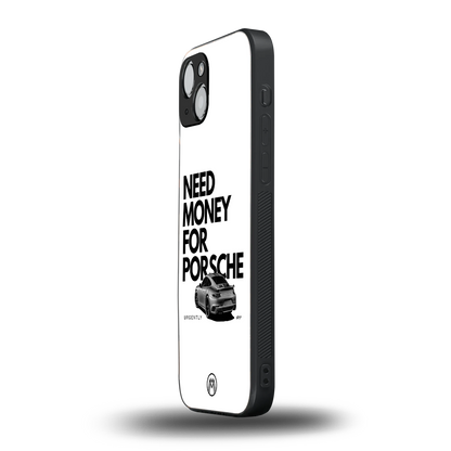 need money for porsche back phone cover | glass case for iphone 15 plus