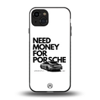 need money for porsche back phone cover | glass case for iphone 15
