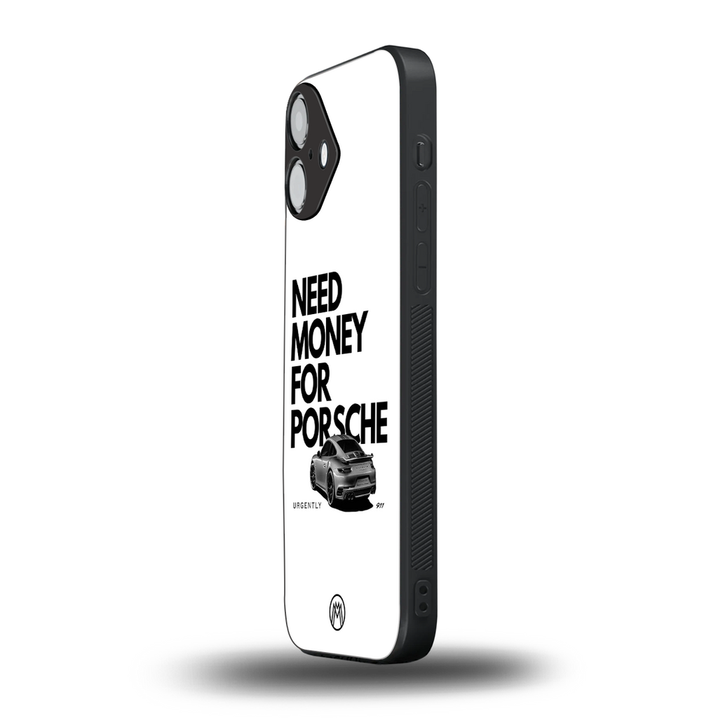 need money for porsche back phone cover | glass case for iphone 16 plus