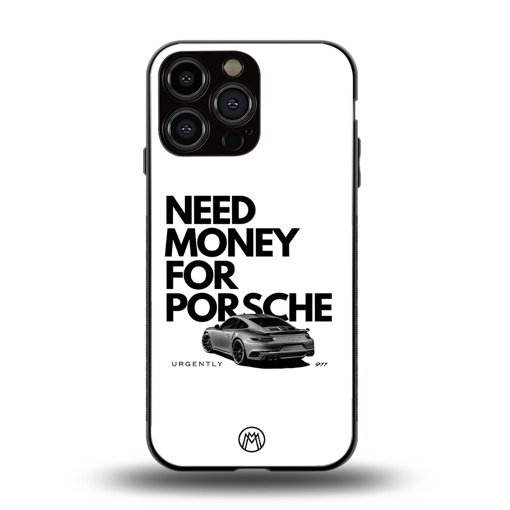 need money for porsche back phone cover | glass case for iphone 16 pro max