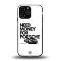 need money for porsche back phone cover | glass case for iphone 16 pro max