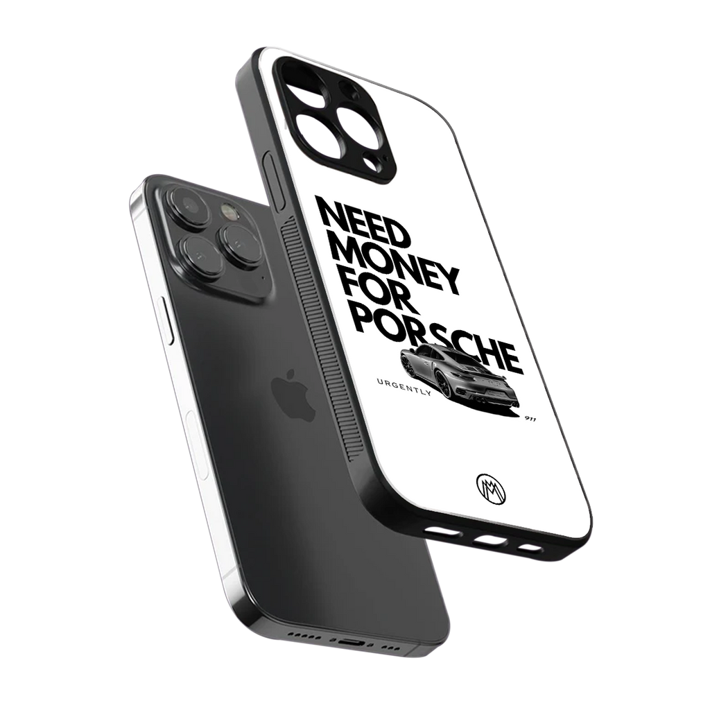 need money for porsche back phone cover | glass case for iphone 16 pro max