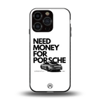 need money for porsche back phone cover | glass case for iphone 16 pro