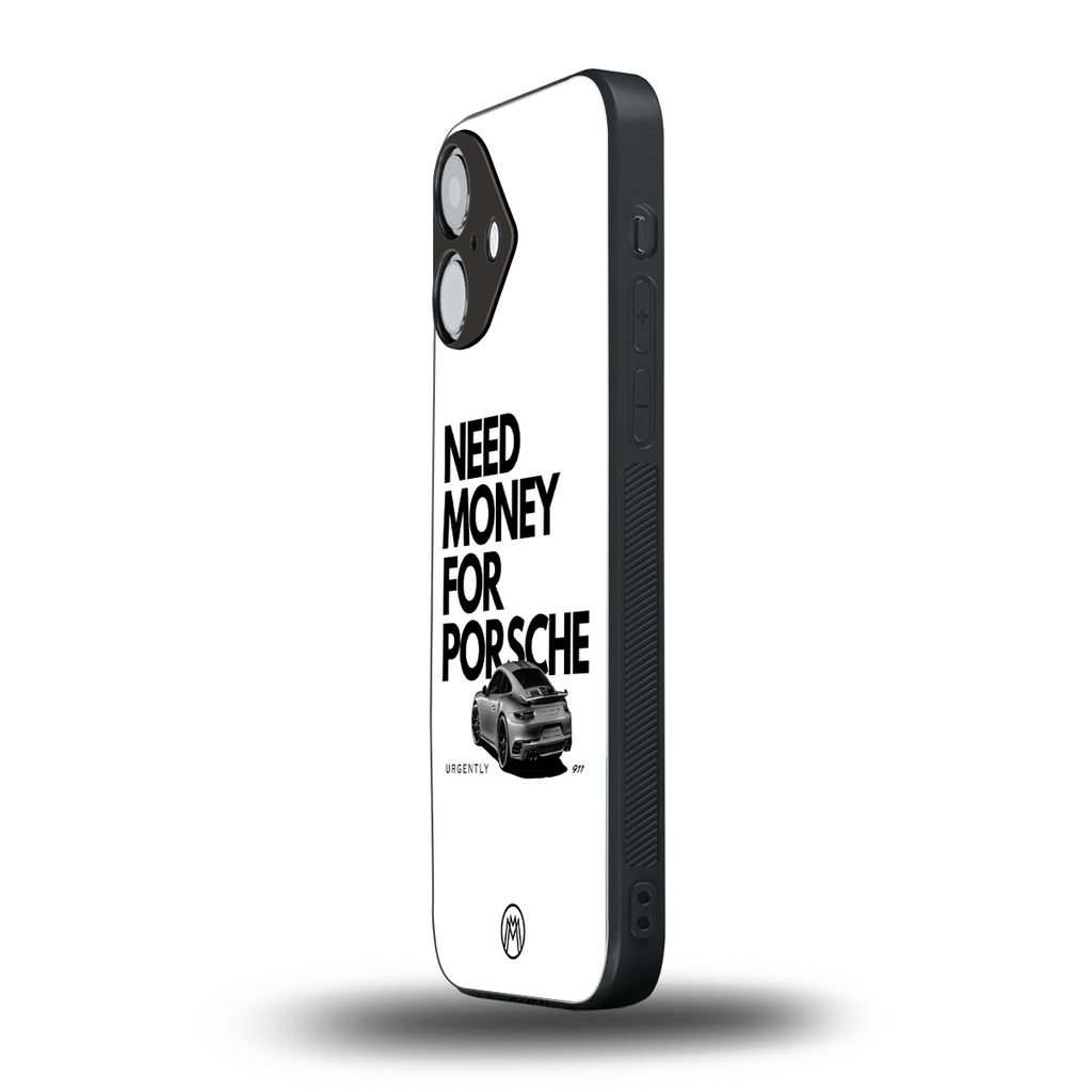 need money for porsche back phone cover | glass case for iphone 16