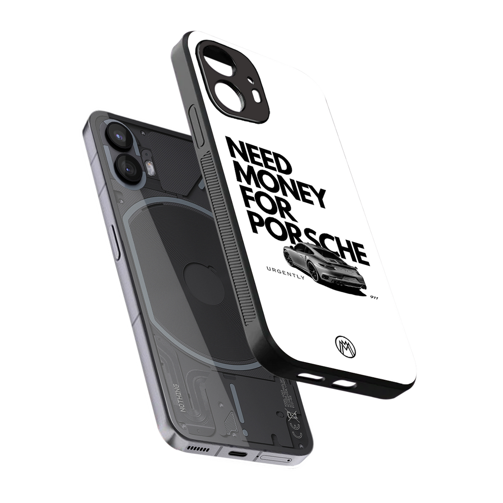 need money for porsche back phone cover | glass case for nothing phone 2