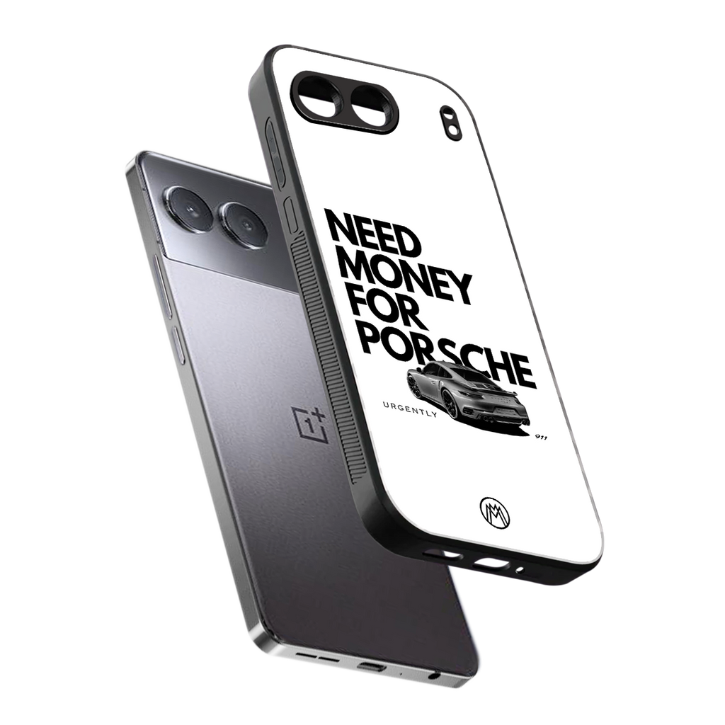 need money for porsche back phone cover | glass case for oneplus nord 4