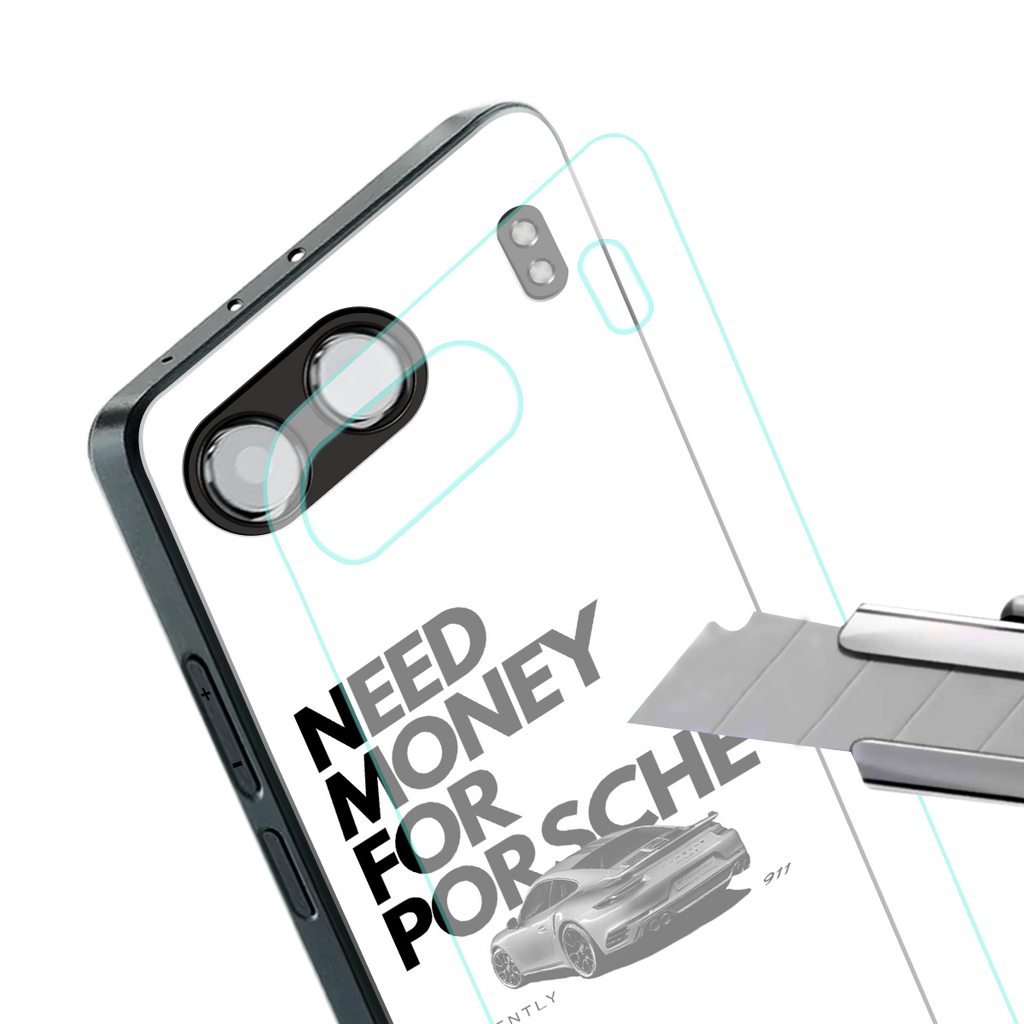 need money for porsche back phone cover | glass case for oneplus nord 4