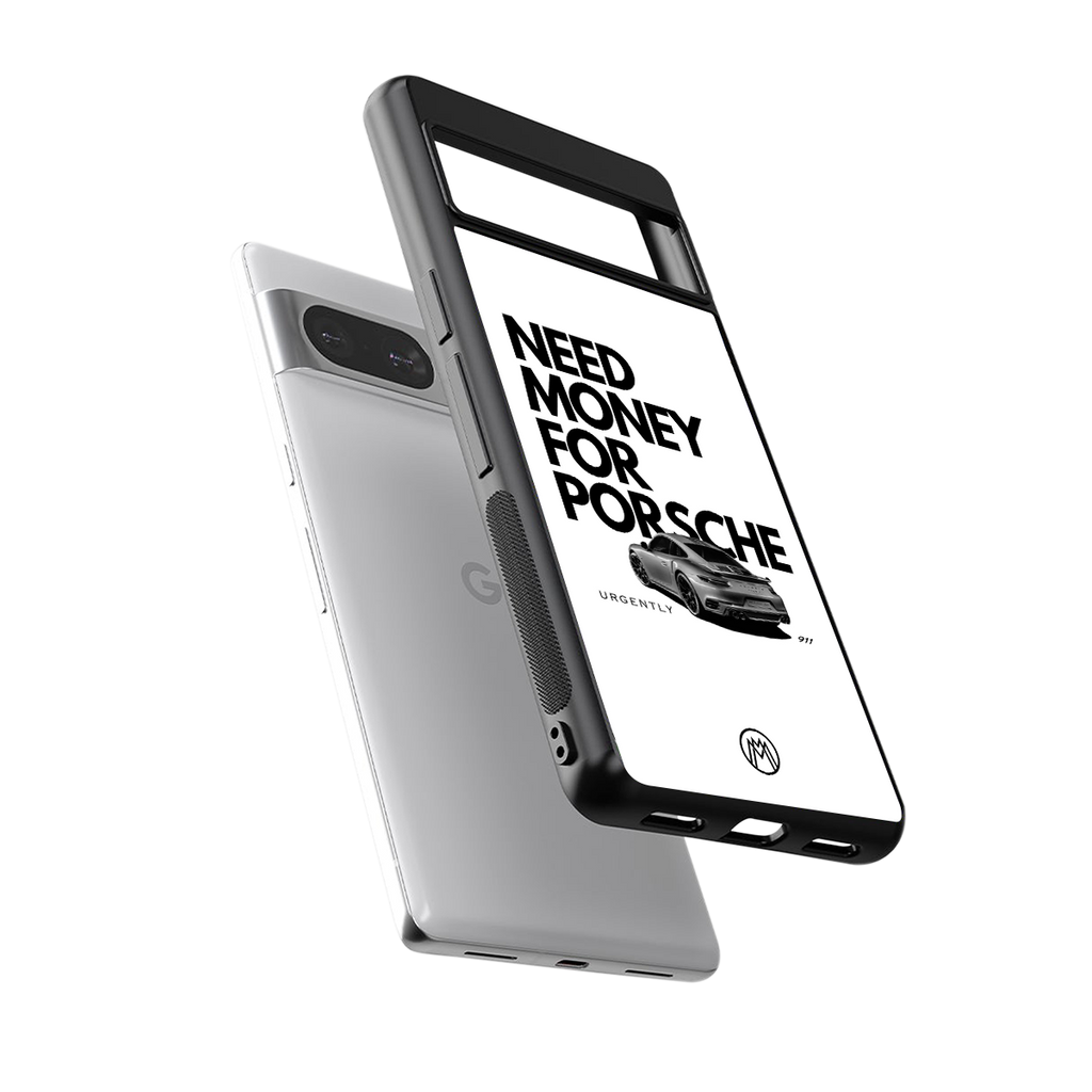 need money for porsche back phone cover | glass case for Google Pixel 8
