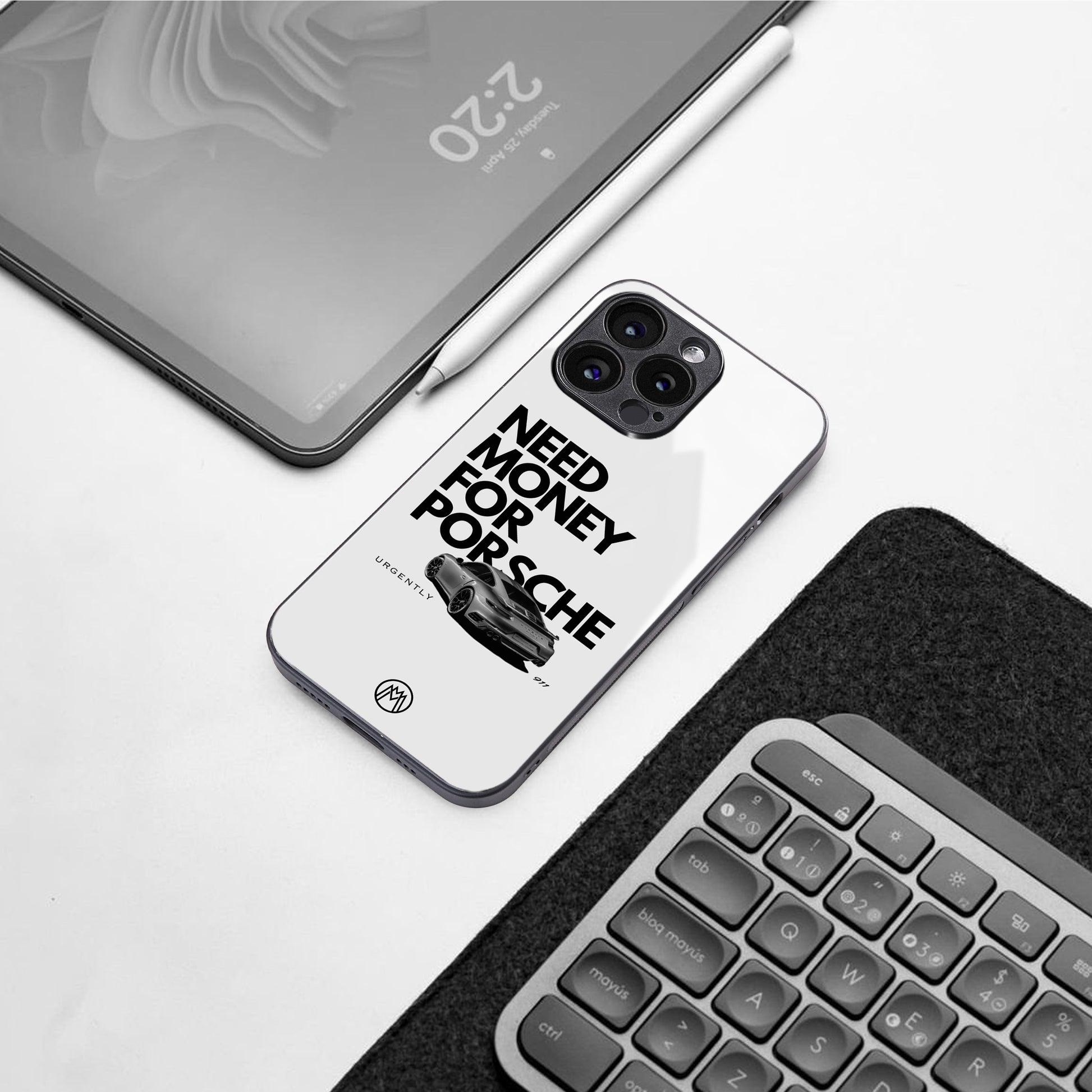 need money for porsche back phone cover | glass case for iphone 16