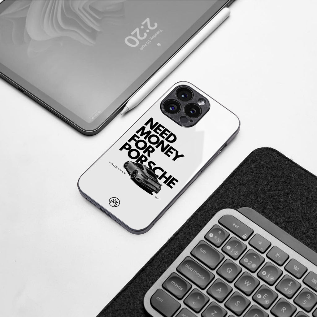 need money for porsche back phone cover | glass case for iphone 16 pro max