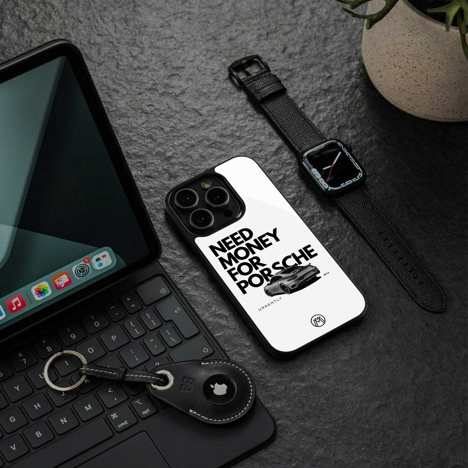 need money for porsche back phone cover | glass case for iphone 16e