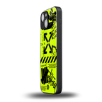 neon travis scott x anti social social club back phone cover | glass case for iphone 13 mini