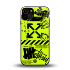 neon travis scott x anti social social club back phone cover | glass case for iphone 13