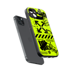 neon travis scott x anti social social club back phone cover | glass case for iphone 14 plus