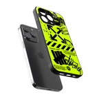 neon travis scott x anti social social club back phone cover | glass case for iphone 15 pro max