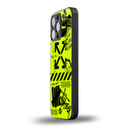 neon travis scott x anti social social club back phone cover | glass case for iphone 15 pro max