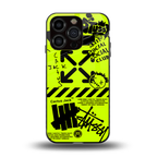 neon travis scott x anti social social club back phone cover | glass case for iphone 14 pro