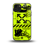 neon travis scott x anti social social club back phone cover | glass case for iphone 14