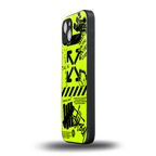 neon travis scott x anti social social club back phone cover | glass case for iphone 15