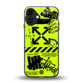 neon travis scott x anti social social club back phone cover | glass case for iphone 16 plus