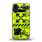 neon travis scott x anti social social club back phone cover | glass case for iphone 16 plus
