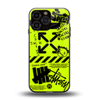 neon travis scott x anti social social club back phone cover | glass case for iphone 16 pro max