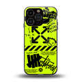neon travis scott x anti social social club back phone cover | glass case for iphone 16 pro