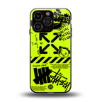 neon travis scott x anti social social club back phone cover | glass case for iphone 16 pro