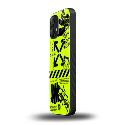 neon travis scott x anti social social club back phone cover | glass case for nothing phone 2