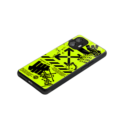 neon travis scott x anti social social club back phone cover | glass case for nothing phone 2